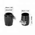 X Autohaux 2pcs An16 Hex Car Hose Finisher Flexible Rubber Pipe Clamp With Screw Band Adapter Fitting For Oil Fuel Water Tube