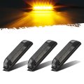 Partsam 3pcs 4 Inch Amber 9 Led Side Marker Clearance Light Smoke Lens Center Grille Running Indicators For Truck Car Pickup 