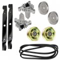 Caltric 42 Deck Spindle Blade Pulley Belt Kit Compatible With Husqvarna Lth130 Yth150