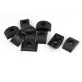 A16111800ux0935 10mm Hole Dia Furniture Connector Half Moon Nuts Spacer Washer Black Pack Of 10 