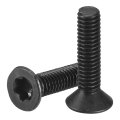 M2-0 4 X 8mm Flat Torx Head Machine Screws 50pcs 10 9 Grade Carbon Steel Countersunk Anti Theft Black Oxide Finish Full Thread 