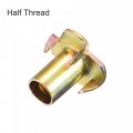 Uxcell M6x14mm T-nuts 4 Pronged Tee Nut Carbon Steel Threaded Inserts For Wood 48pcs