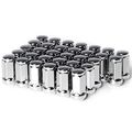 Circuit Performance 9 16 Chrome Closed End Bulge Acorn Lug Nuts Cone Seat Forged Steel 32 Pieces 