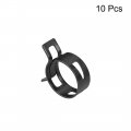 Uxcell Steel Band Clamp 26mm Inner Dia Fit 27 5-30mm Od Hose Spring Type Action Fuel Line Silicone Tube Clip Black 10pcs