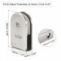 Uxcell 304 Stainless Steel Glass Clamp 2pcs For 6-12mm Thickness 68x40mm 0 Degree Shower Bracket Bathroom Balustrade Staircase