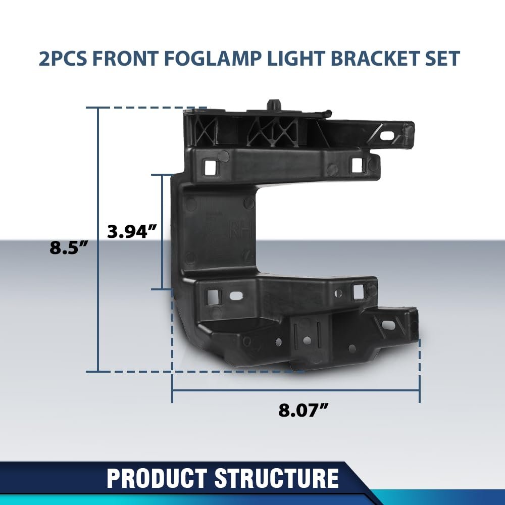 Fog Light Lamp Bracket Front Left Right For Dodge Ram 1500 2019-2022 68403986ab Black
