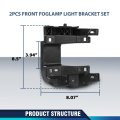 Fog Light Lamp Bracket Front Left Right For Dodge Ram 1500 2019-2022 68403986ab Black