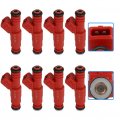 Aintier 8pcs 4 Holes Gasoline Fuel Injectors Set 0280155735 Fit For 00-03 Dodge Dakota For Ram 1500 2500 Van 3500 01-03