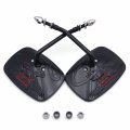 Httmt Mt351- Rear View Side Mirrors Compatible With H-d Eagle Spirit Live To Ride 3d Black
