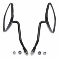 Httmt Mt351- Rear View Side Mirrors Compatible With H-d Eagle Spirit Live To Ride 3d Black