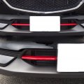 Aramox Front Grille Cover Trim 2pcs Abs Red Bottom Car Accessories Replacement For Mazda Cxa 5 2017a 2020