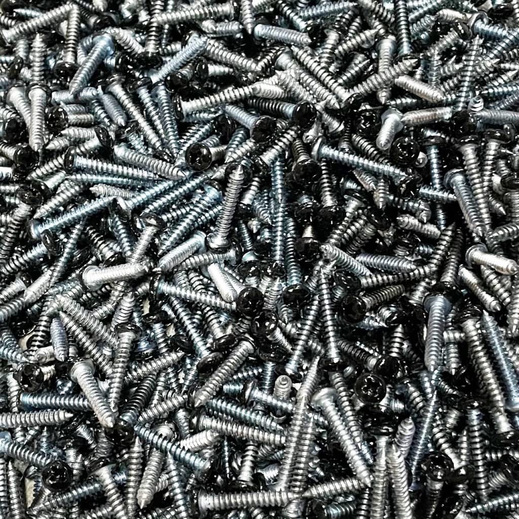 8 X 1 Black Pan Head Metal Rv Screws Phillips Drive Inch Interior Exterior Factory Finished Look 1000 Pack