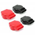 4pcs Motorcycle Battery Terminal Insulator Boot Connector Cap Cover Replacement 
