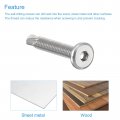 Uxcell Hex Socket Self Tapping Screws 1 4 X 1-5 8 410 Stainless Steel Sheet Metal Flat Head Drilling Screw 100pcs Silver