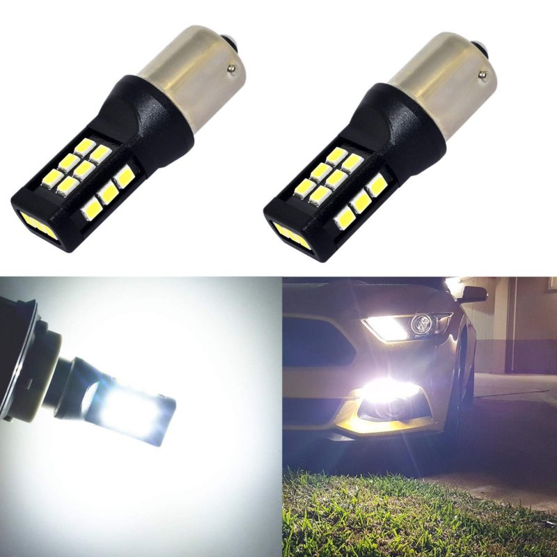 Alla Lighting Ba15s Base 1156 White Led Bulbs Xtreme Super Bright P21w 7506 1141 3497 12v 24v 3035 21-smd 6000k Xenon Bulb For