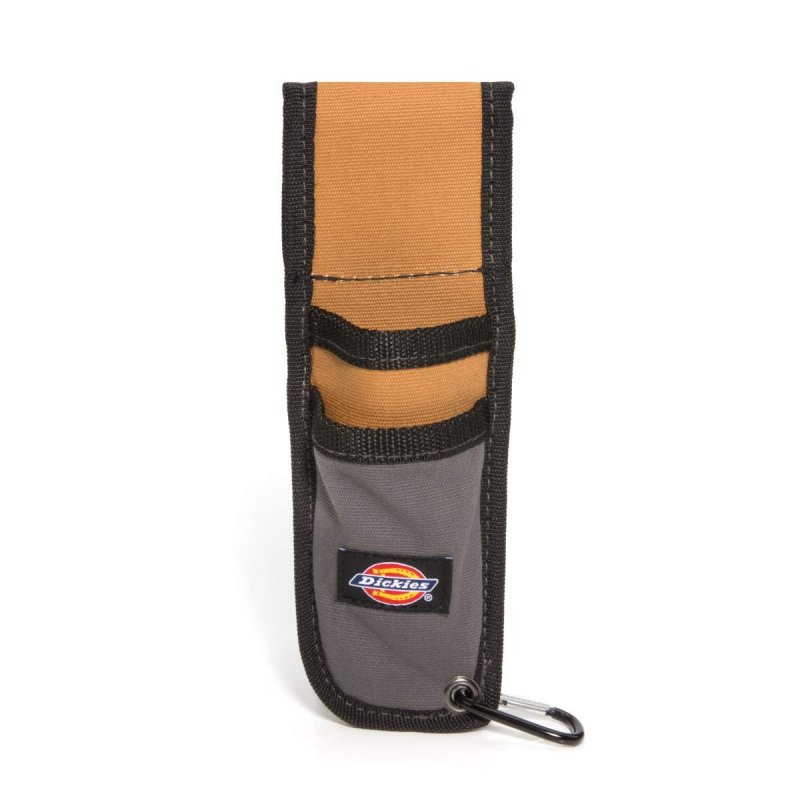 Dickies Utility Knife Sheath For Belt Durable Canvas With Pvc Cut-resistant Lining 2-inch Loop Tan Grey