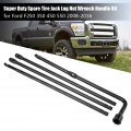 Qiilu L Shape Tire Lug Wrench Repair Tool For Ford F-450 F-550 Super Duty 2008-2016 Iron Material 20in