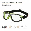 3m Solus 1000 Series S1201sgaf-tskt Grn Blk Scotchgard Anti-fog Coating Clear Af-as Lens Tpe Strap Only