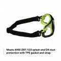 3m Solus 1000 Series S1201sgaf-tskt Grn Blk Scotchgard Anti-fog Coating Clear Af-as Lens Tpe Strap Only
