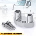 Ptnhz Bulkhead A C Lines Quick Connector Compressor Adapter Fitting Polished 6061-t6 Billet For Sd7b10 7176