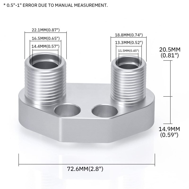 Ptnhz Bulkhead A C Lines Quick Connector Compressor Adapter Fitting Polished 6061-t6 Billet For Sd7b10 7176