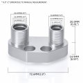 Ptnhz Bulkhead A C Lines Quick Connector Compressor Adapter Fitting Polished 6061-t6 Billet For Sd7b10 7176