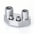 Ptnhz Bulkhead A C Lines Quick Connector Compressor Adapter Fitting Polished 6061-t6 Billet For Sd7b10 7176 