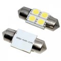 Polarlander White 10pcs Dv12v 5050 4 Smd 39mm C5w Led Micro General Car Interior Festoon Dome Light Bulbs Lamp Lights