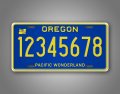 Custom Text Novelty Oregon Pacific Wonderland License Plate Blue Personalized Tag
