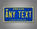 Custom Text Novelty Oregon Pacific Wonderland License Plate Blue Personalized Tag