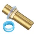 4 Faucet Mount Extension Shank Brass Threaded Pipe Lengthen Mounting Fixed High Foot With Nut And Gasket Golden 1pcs 