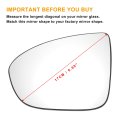Car Rearview Left Driver Side Mirror Glass Replacement W Backing Plate Convex Heated White For Opel Vauxhall Meriva B 2010-2017