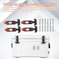 4 Pack T-handle Latches Rubber Draw 110x46mm Lid Boat Hatch With Screws