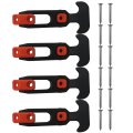 4 Pack T-handle Latches Rubber Draw 110x46mm Lid Boat Hatch With Screws 