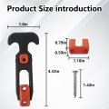 4 Pack T-handle Latches Rubber Draw 110x46mm Lid Boat Hatch With Screws
