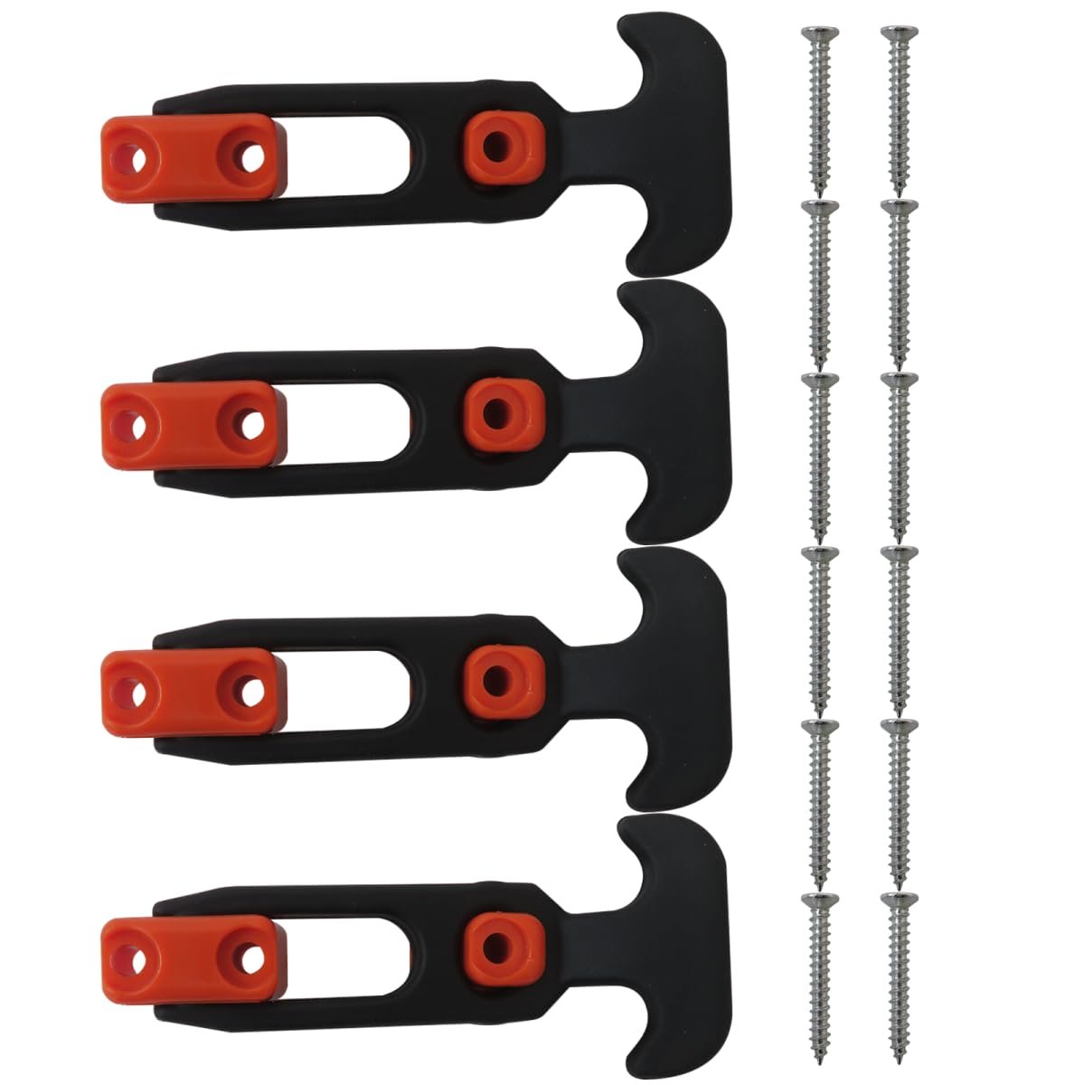 4 Pack T-handle Latches Rubber Draw 110x46mm Lid Boat Hatch With Screws
