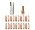 Mig Welding Gun Accessory Tips Nozzle Tip Holder For Chicago Electric Welder Complete Replacement Flux Torch 22-pk 023 Kit 