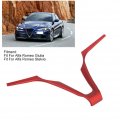 Qiilu Abs V-shape Car Steering Wheel Frame Decoration Trim Fits For Alfa Romeo Stelvio Giulia Red