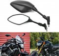 Universial Motorcycle Side Rear View Mirror 360 Degrees Adjustable Abs Plastic Black Rearview Mirrors 10mm 8mm For Yamaha Yp400