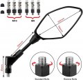 Universial Motorcycle Side Rear View Mirror 360 Degrees Adjustable Abs Plastic Black Rearview Mirrors 10mm 8mm For Yamaha Yp400