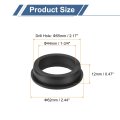 1pcs Rubber Grommets 55mm Drill Hole 44mm Id Top Hat Grommet Black Silicone Plug Gasket For Wiring Automotive
