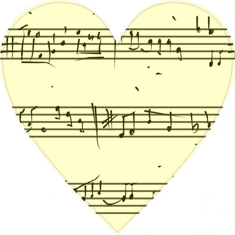 Stickertalk Heart-shaped Music Note Vinyl Sticker 4 Inches By