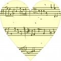 Stickertalk Heart-shaped Music Note Vinyl Sticker 4 Inches By 