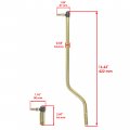 Caltric Left Side Drag Link Compatible With John Deere 102 105 115 125 135 145 155c 190c