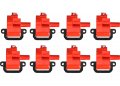 Set Of 8 Red Ignition Coil Packs For Chevrolet Chevy Corvette Silverado Sierra Yukon Gto 5 7l 7 4l 8 1l Uf192 D580 12556450 