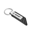 Honda Fit Pu Leather Carbon Fiber Texture Strap Silver Metal Bar Key Chain Official Licensed 