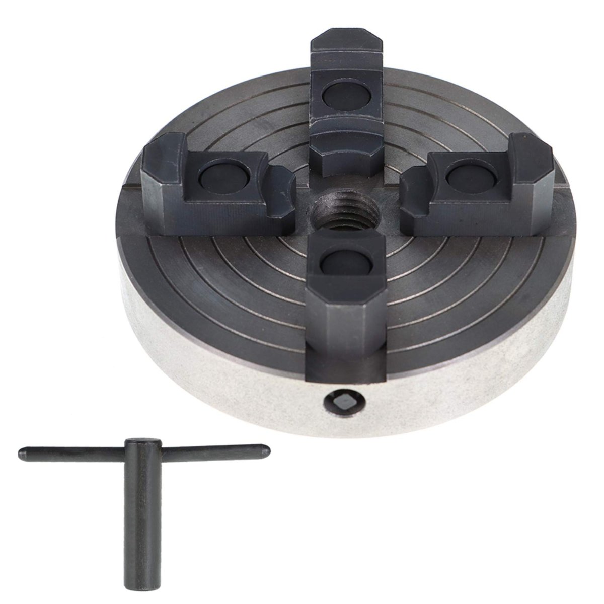 Wood Lathe Chuck 6in 4 Jaw Single Action 1 8tpi For Woodworking And Metal Processing