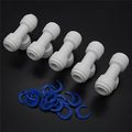 Water Filter 3 8 Tee Union Fittings Connector Quick Connect For Ro System Pack Of 5 