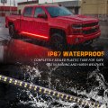 Xridonsen 2pcs 70 Inch Truck Red Emergency Lights Strip 864 Led Running Board Strobe Bar Firefighter Flashing Warning Safety