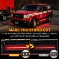 Xridonsen 2pcs 70 Inch Truck Red Emergency Lights Strip 864 Led Running Board Strobe Bar Firefighter Flashing Warning Safety